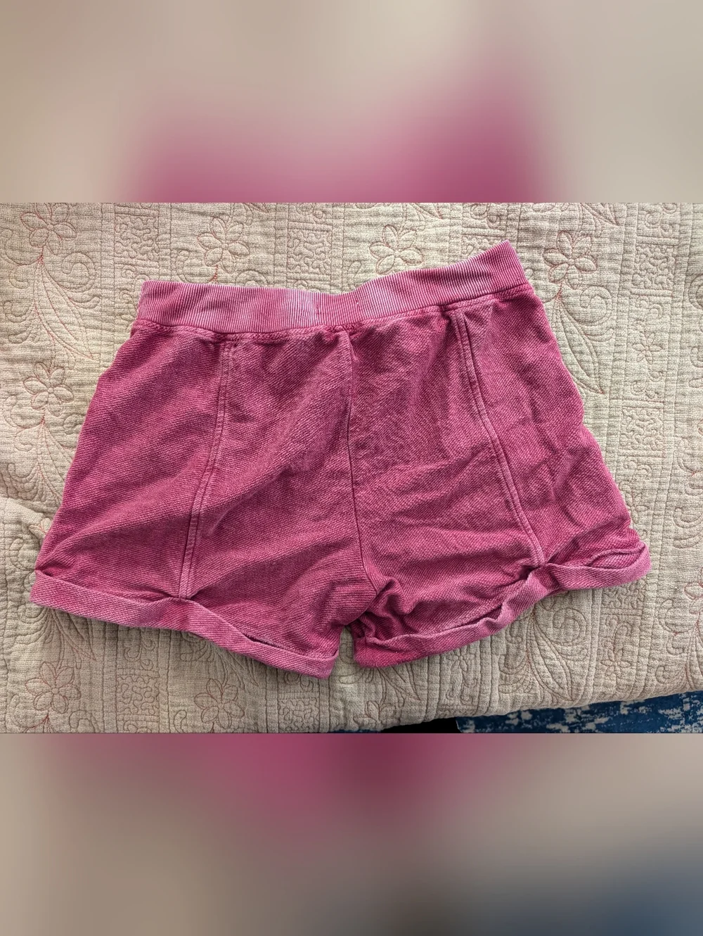 Wonderly 100% Cotton Drawstring Lounge Shorts in Dusty Rose - Picture 2 of 4